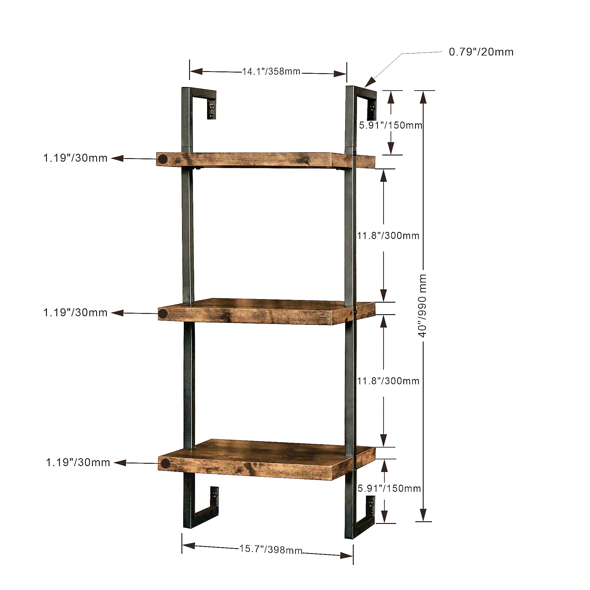 Wall Shelf Commercial Kitchen - Fabrikadan Doğrudan 2026 50lbs Kapasiteli 3