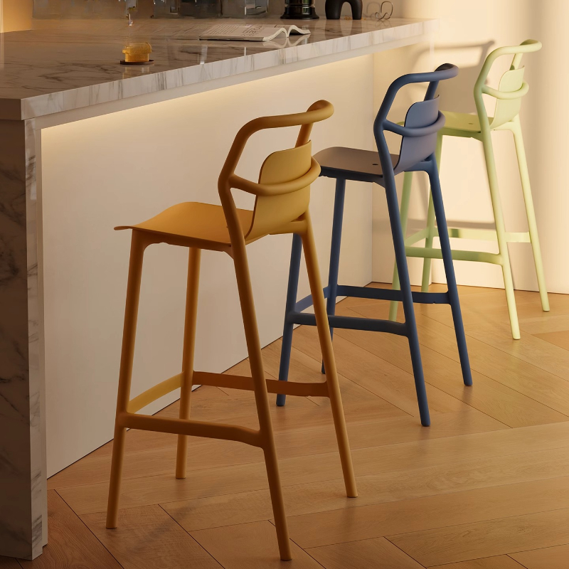 Commercial Kitchen Design - Tasarımcı Tarzı Bar Tabureleri Kalın Plastik