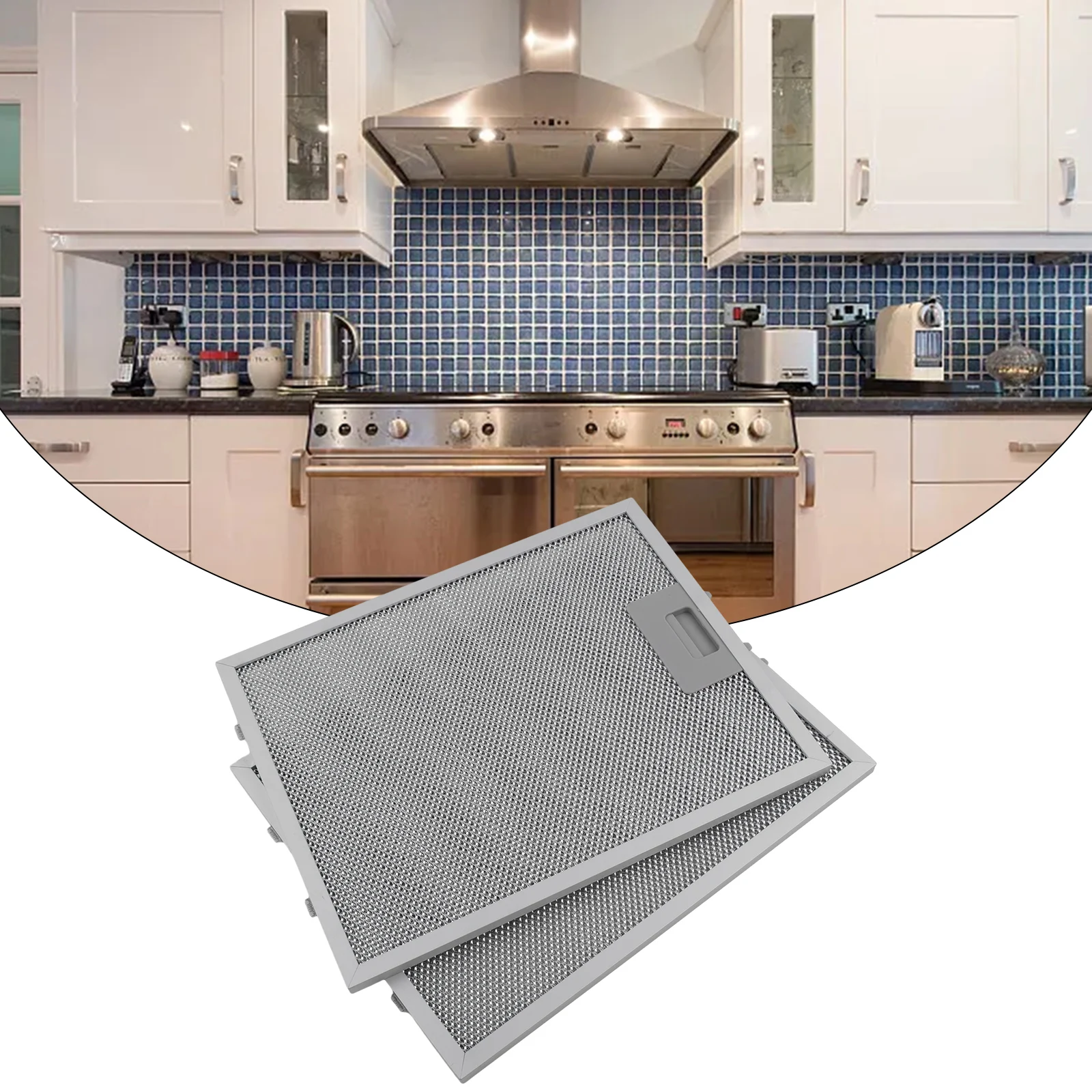 Commercial Kitchen Hood - 2 adet davlumbaz filtreleri Metal örgü