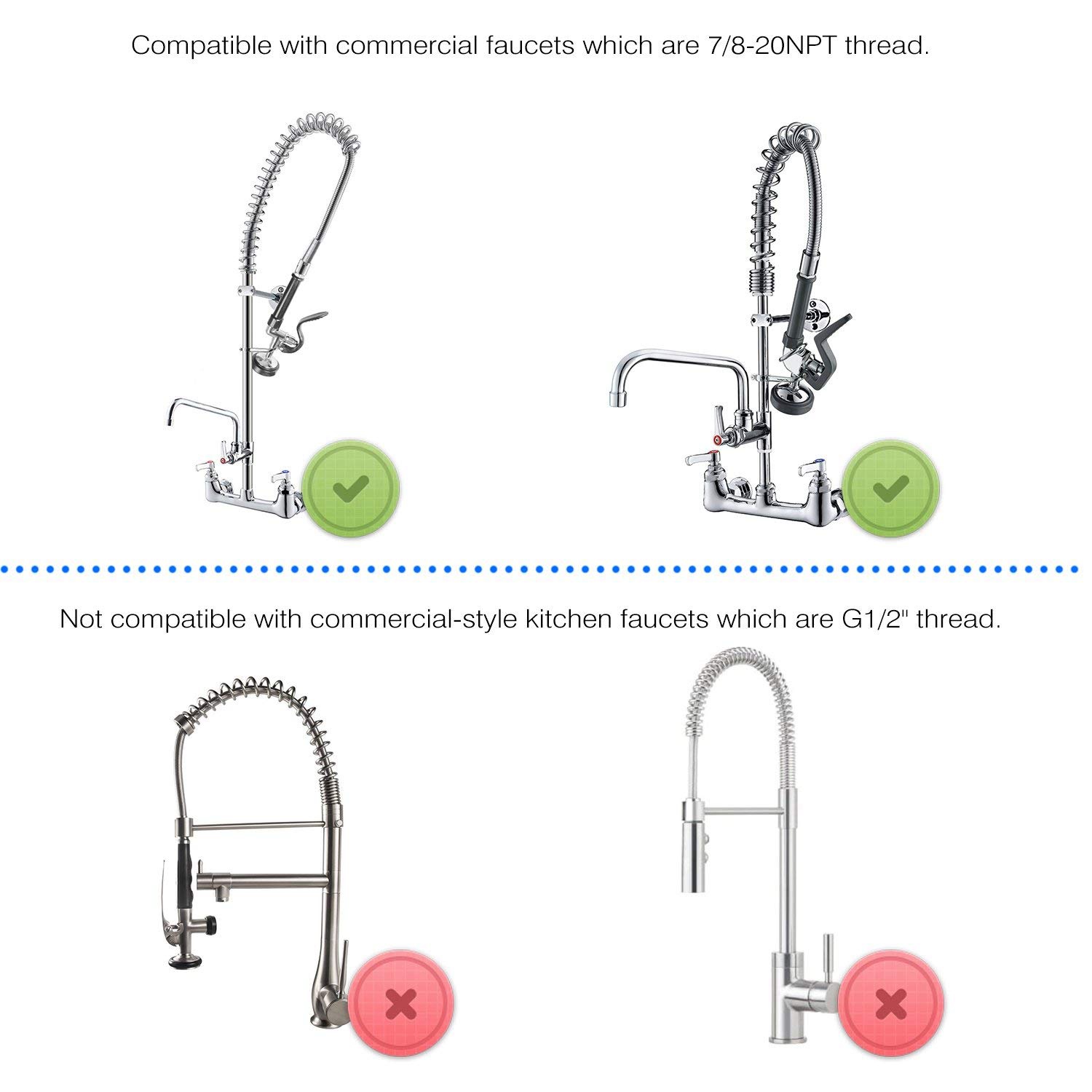 Commercial Kitchen Faucets - Stokta Ön Durulama Püskürtücü Ticari Mutfak