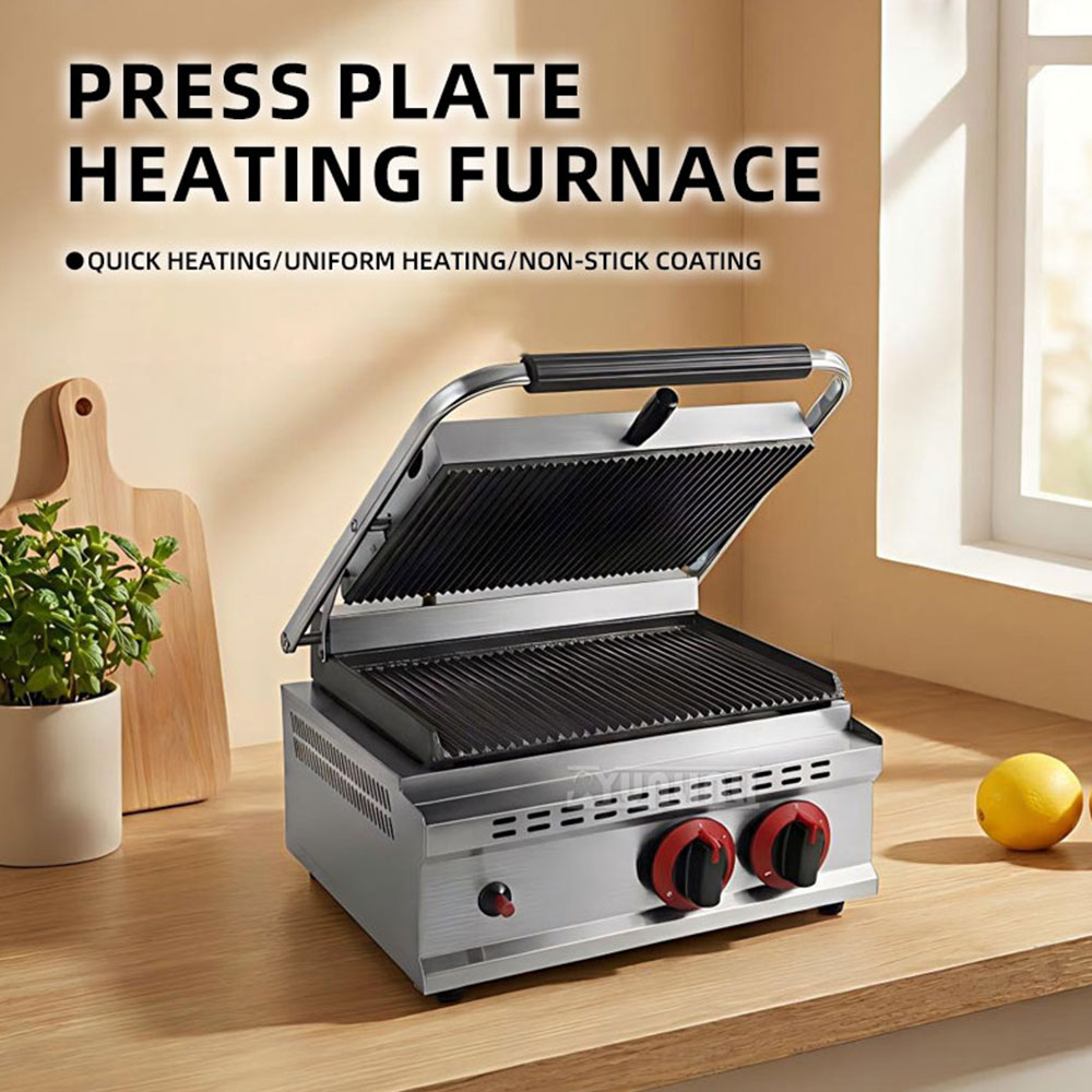 Commercial Kitchen Grill - GH-812 Gazlı Basınçlı Plakalı Izgara Biftek
