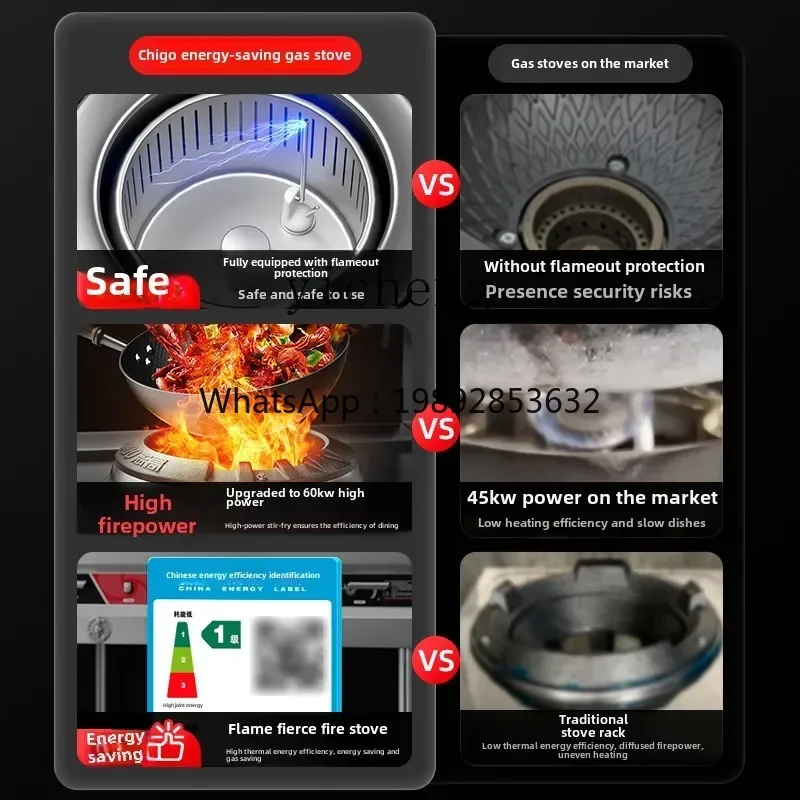 I24 soba ticari büyük ateş güc - Commercial Kitchen Stove incelemesi ve fiyatı