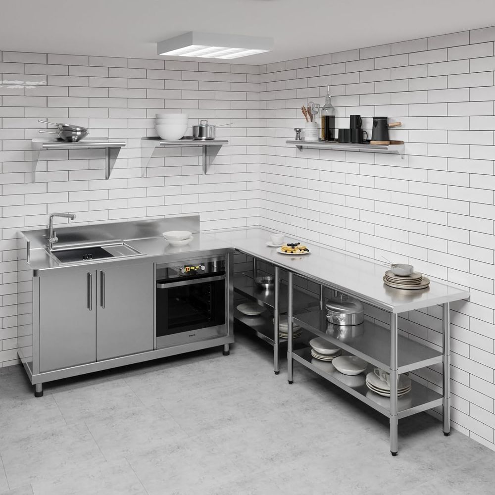Garaj, Çamaşırhane, Depolama A - Wall Shelf Commercial Kitchen incelemesi ve fiyatı